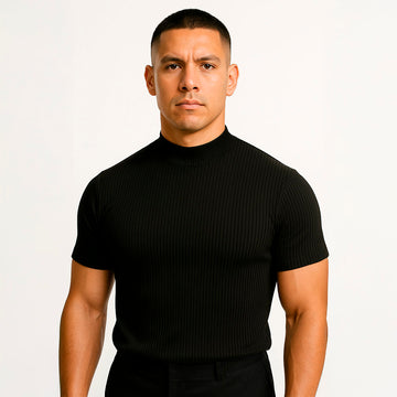 Camisa Mistral | Playera cuello alto texturizada para hombre
