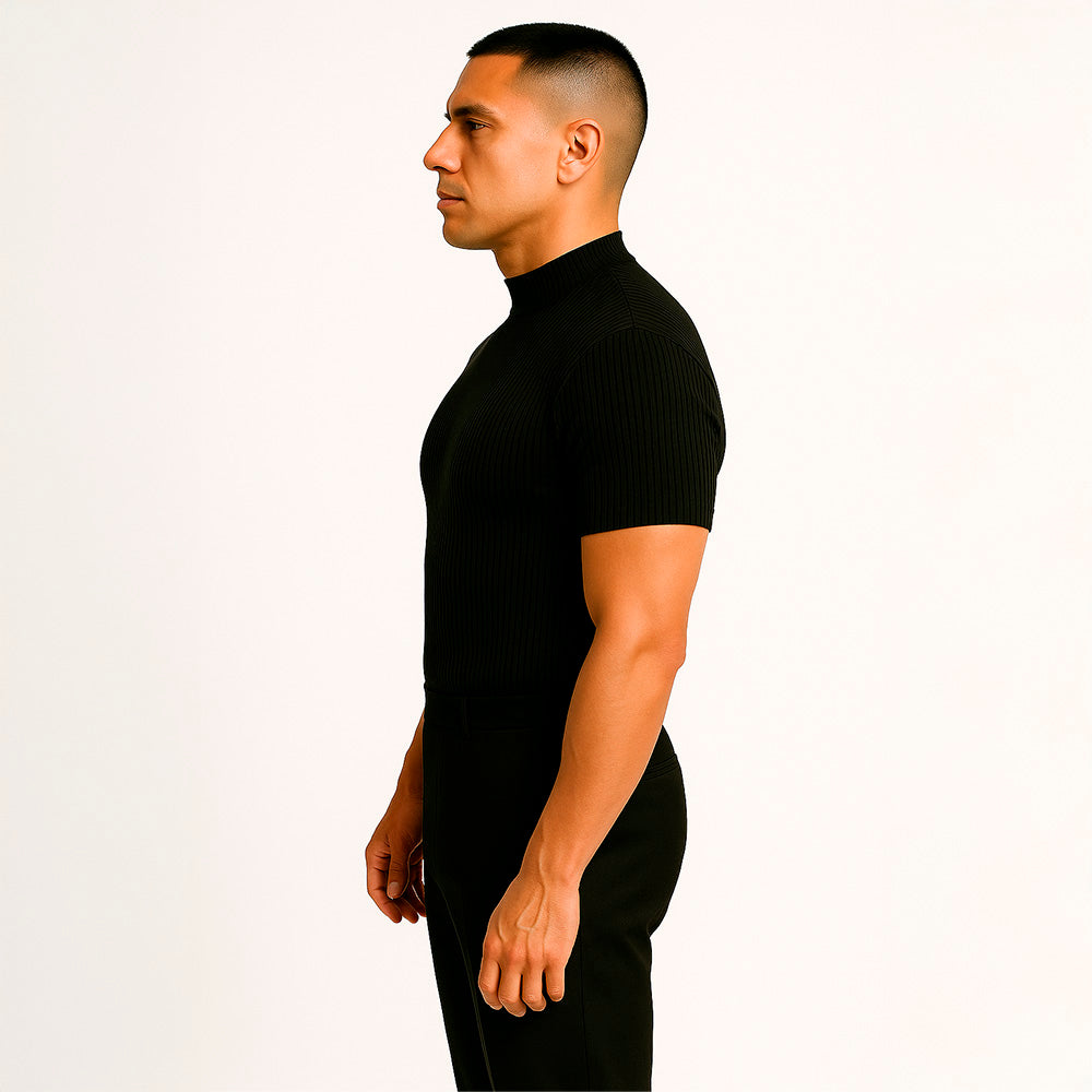 Camisa Mistral | Playera cuello alto texturizada para hombre